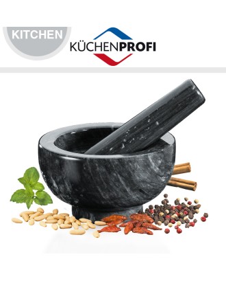 Mojar din marmura neagra cu pistil, 11 cm - KUCHENPROFI